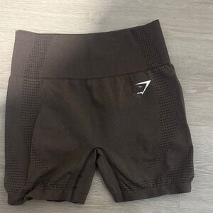 Gymshark dark brown High-Waist Seamless Athletic Shorts